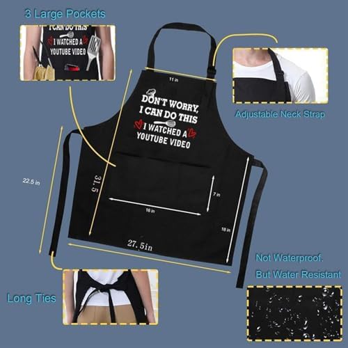 ONFAON Funny Apron for Men & Women - Father's Day & Birthday Gifts