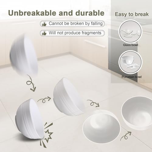 12 Pcs Unbreakable Cereal Bowls Set, 26 Oz Wheat Straw Bowls Set