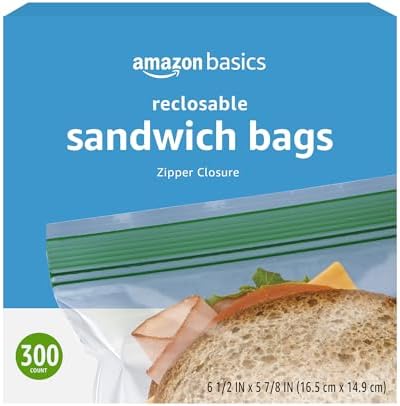 Amazon Basics Sandwich Storage Bags, 300 Count