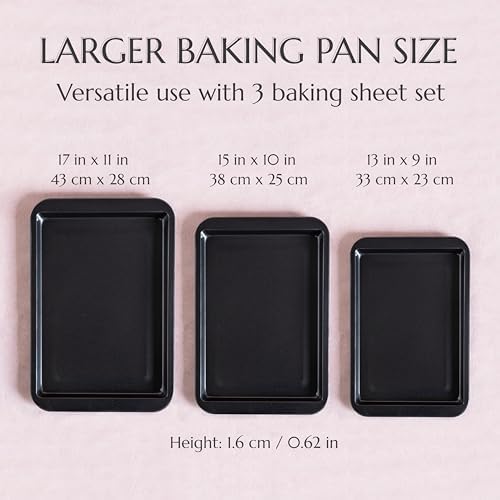 UUKRAVE Nonstick Baking Sheet Pan Set - Cookie Sheets for Oven