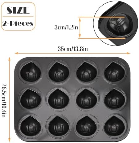 Tissting Muffin Cake Pan, Nonstick 12 Cavity Chestnut Baking Pan