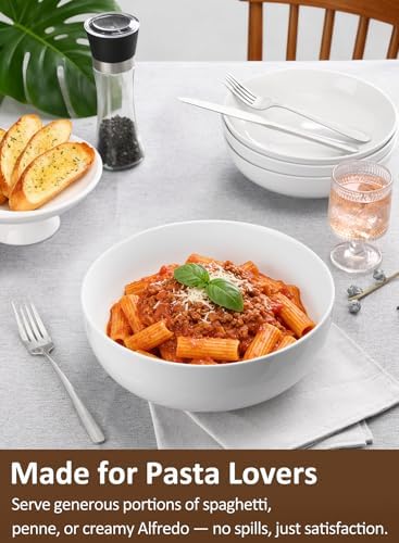 Pasta Serving Bowls 120 Ounce 9.7” Large Serving Bowls, Porcelain