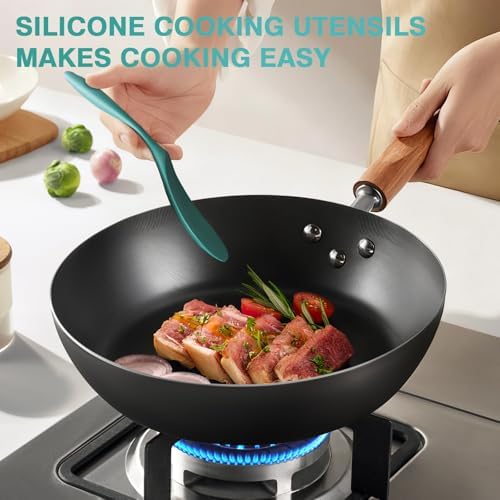 5-Piece Silicone Cooking Utensil Set, Food Grade Non-Stick Spatula and