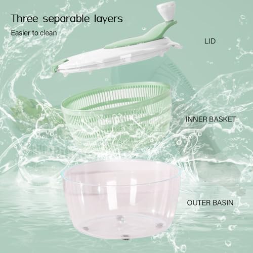 4.2L Green Salad Spinner & Lettuce Spinner for kitchen