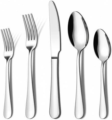 ENLOY 20 Piece Silverware Flatware Set, Stainless Steel Cutlery Set