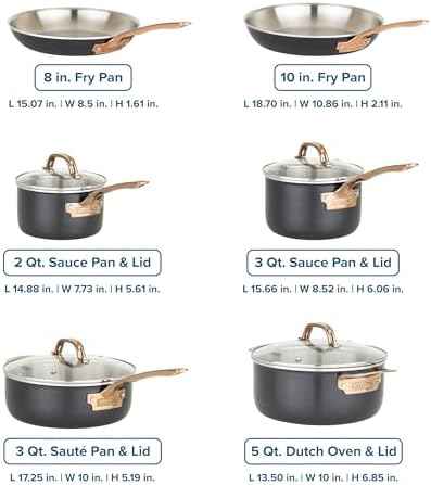 Viking 3-Ply Cookware Set, 10 Piece Stainless Steel Kitchen Cookware