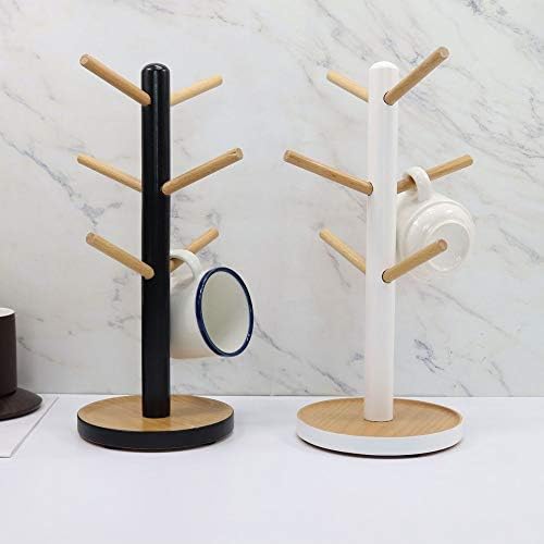 Wooden Mug Holder Tree, Removable Coffee Tea Cup Holder Display Stand