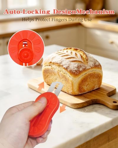 2PCS Bread Lame Sourdough Scoring Tool, Magnetic & Retractable Bread