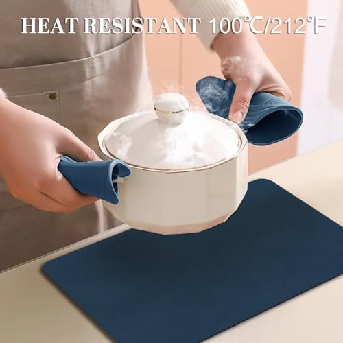 BLESWIN Faux Leather Placemats, PU Dining Table, Waterproof and Oil