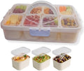 Snackle Box Container with 8 Compartments & Individual Lids – Divided