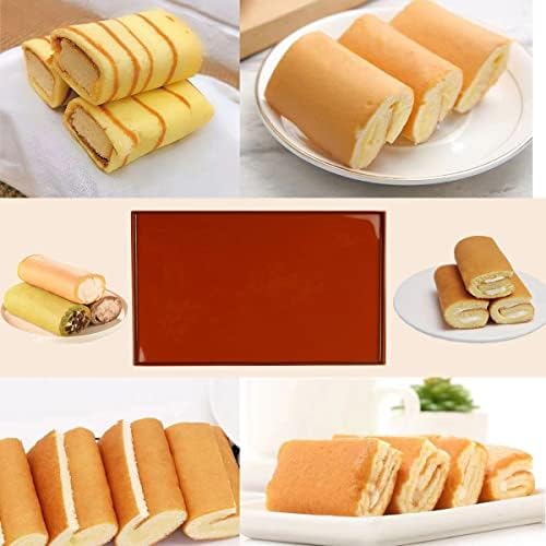 Silicone Swiss Roll Baking Mats, 2 Piece Set, Brown