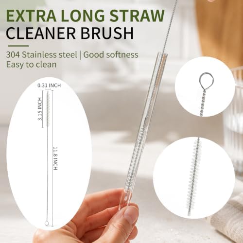 2-in-1 Wood Bottle Brush & Stainless Steel Straw Cleaning Brush