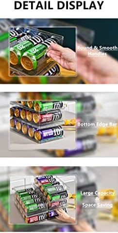 Xicennego 2-Tier Soda Can Organizer, 500ml/17oz, Stackable