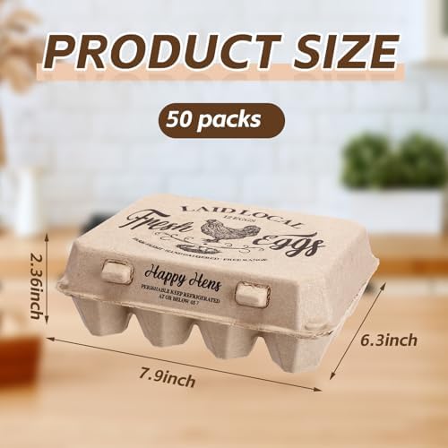 Zhanmai 50-Piece Paper Pulp Egg Cartons