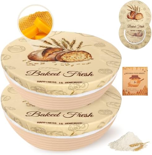 12in Reusable Beeswax Bowl Covers, 2 Pack