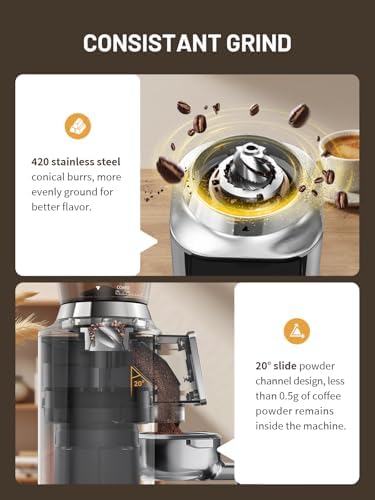 Conical Burr Coffee Grinder with Touch Screen, 34 Grind