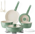 Redchef 16Pcs Ceramic Pans and Pots Set, Nonstick Cookware Set Non