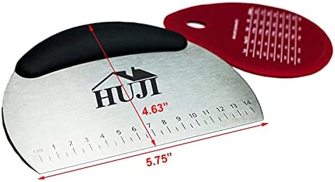 HUJI Stainless Steel Pastry Cutter Chopper Bench Scrapper And Silicone