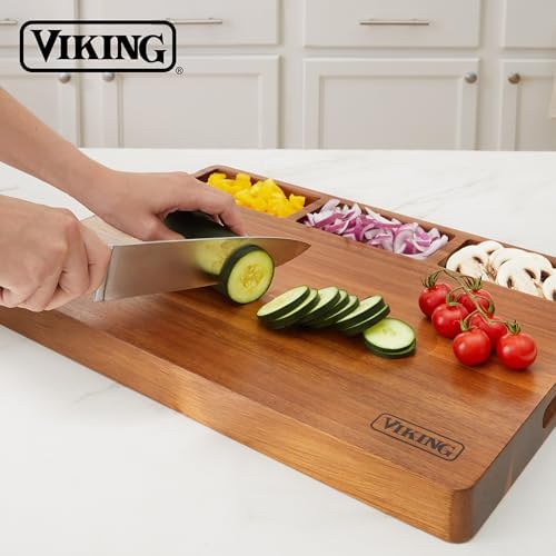 Viking Reversible Acacia Wood Cutting Board, 20 Inch
