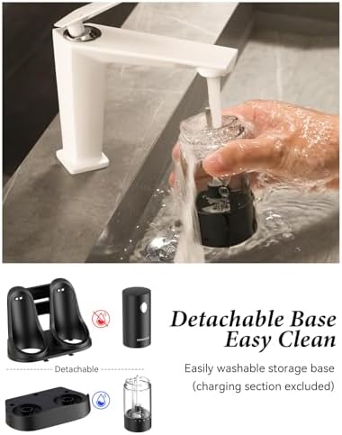 Electric Salt and Pepper Grinder Set, Rechargeable, Charging Base