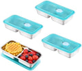 Snack Containers Reusable, Stainless Steel Double Compartment