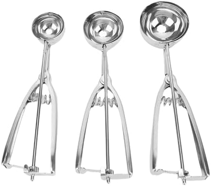 Rengue Cookie Scoop Set 3 Sizes, 304 Stainless Steel Ice Cream Scoop
