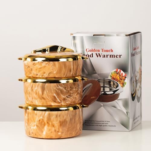 3 Piece Insulated Casserole Dishes with Lids, Thermal Serving Bowls Set