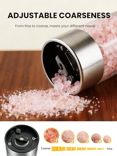 Rechargeable Electric Salt and Pepper Grinder Set