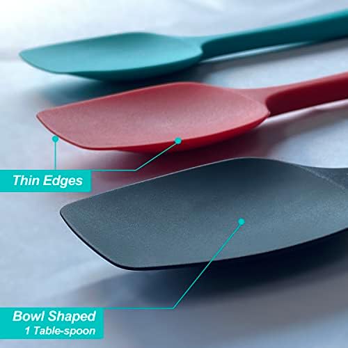 Silicone Spoon Spatula Curved Shap 600°F Heat Resistant Spoonula