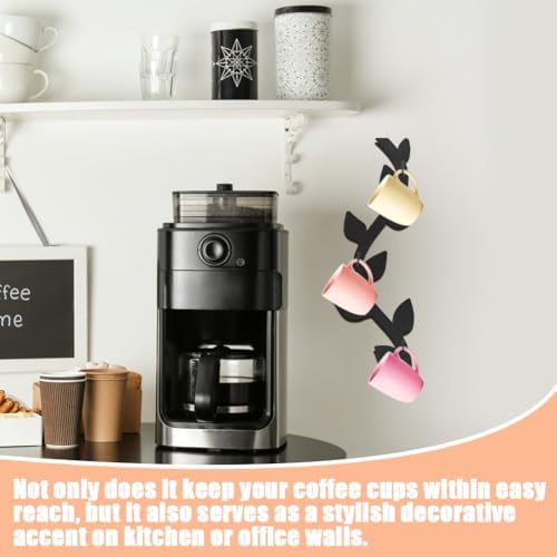 NBEADS 4Pcs Coffee Cup Wall Rack, Coffee Cup Holder Wall Mounted with