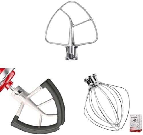3-Piece Stainless Steel KitchenAid Mixer Attachment Set for 4.5-5Qt