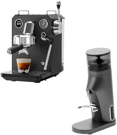 Gemilai G3006 Espresso Machine and Coffee Grinder Bundle, Black