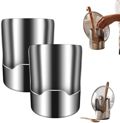 Stainless Steel Pot Lid and Spoon Rest, Multi‐Function Kitchen
