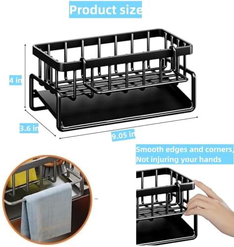 Sponge Holder for Kitchen Sink, 304 Stainless Steel