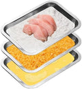 3 Pack Stainless Steel Breading Trays Set,Breading Pans for