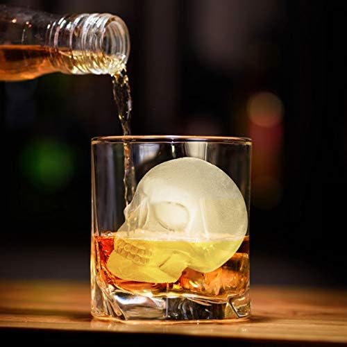 Extra Large 3D Skull Ice Cube Mold Silicone Ice Molds for Whiskey Ice