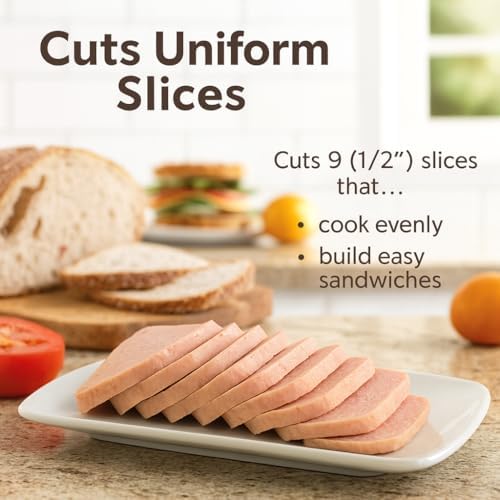 HIC Kitchen Luncheon Meat Slicer, 9 Slices