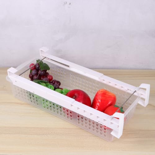 Telescopic Plastic Storage Basket for Fridge Egg Vegetable Organizer