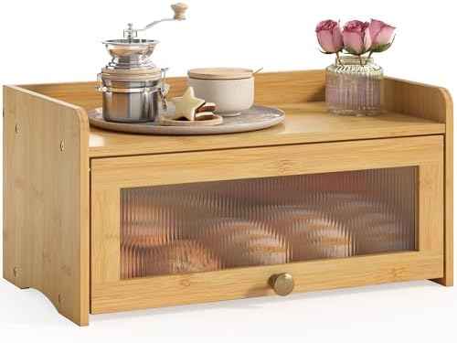 JANSNIMEN Vintage Bread Box for Kitchen Countertop Farmhouse Bread Holder