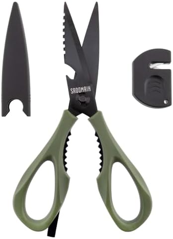 Kitchen Scissors All Purpose, Extra Sharp Kitchen Shears with Knife