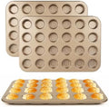 Nsmykhg 24-Cup Nonstick Mini Cupcake & Muffin Pans - Carbon Steel