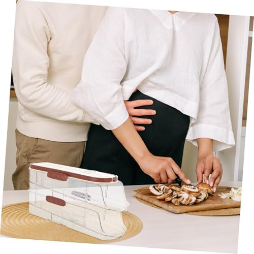 Two Layer Egg Dispenser Plastic Fridge Side Organizer for Home