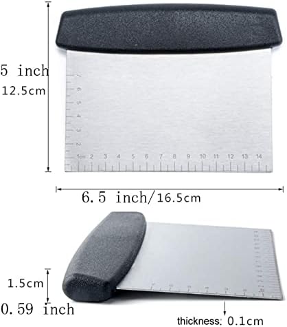 Dough Scraper Set, 2Pcs Pastry Baking Bench Dough Scraper, Versatile