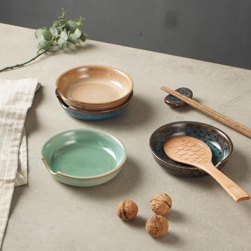 Ceramic Spoon Rest for Stove Top, Utensil Rest for Kitchen Counter