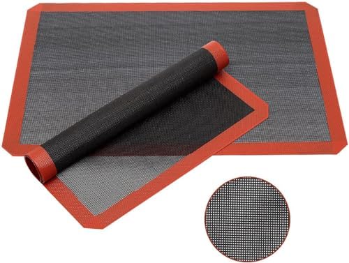 Hermerlee Perforated Silicone Baking Mats, 2 PCS Eclair Silicone Mat