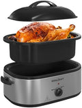Royalcraft Roaster Oven with Self-Basting Lid, 18qt Electric Roaster