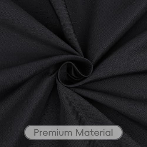 8 Pack Black Tablecloth 60 x 102 Inch Polyester Table Cloth for 6 Foot