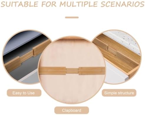 Cabilock Bamboo Expandable Drawer Organizer 2pcs for Kitchen Utensils