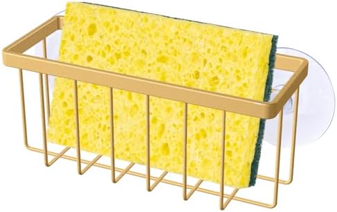 SHFKS Kitchen Sink Sponge Holder, Gold