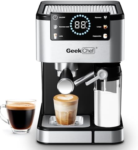 Geek Chef 20 Bar Espresso Machine with Milk Frother